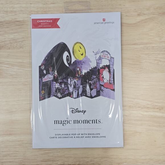 american greetings Magic Moments Disney Nightmare Before Christmas Pop-Up Card - Picture 2 of 4